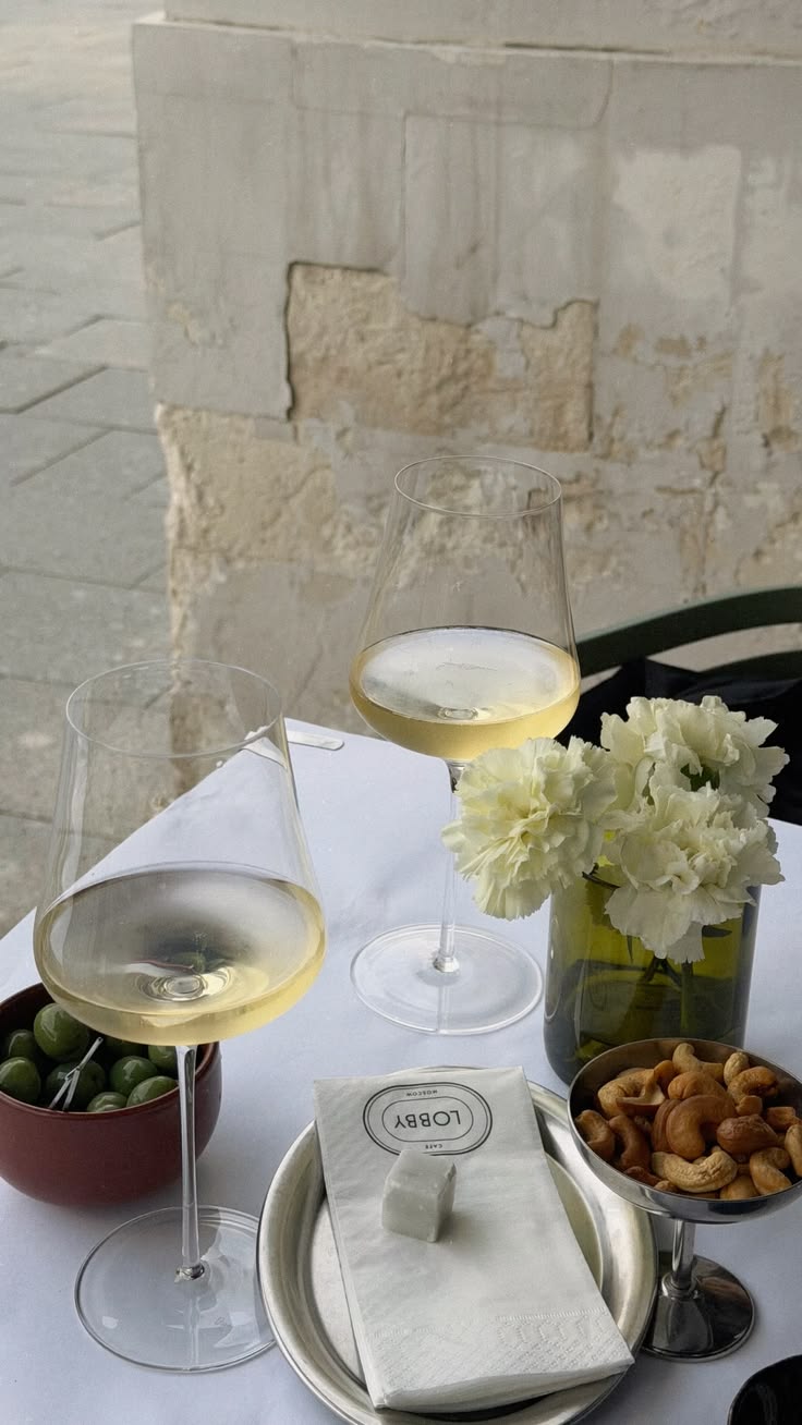Glassware styled for the table