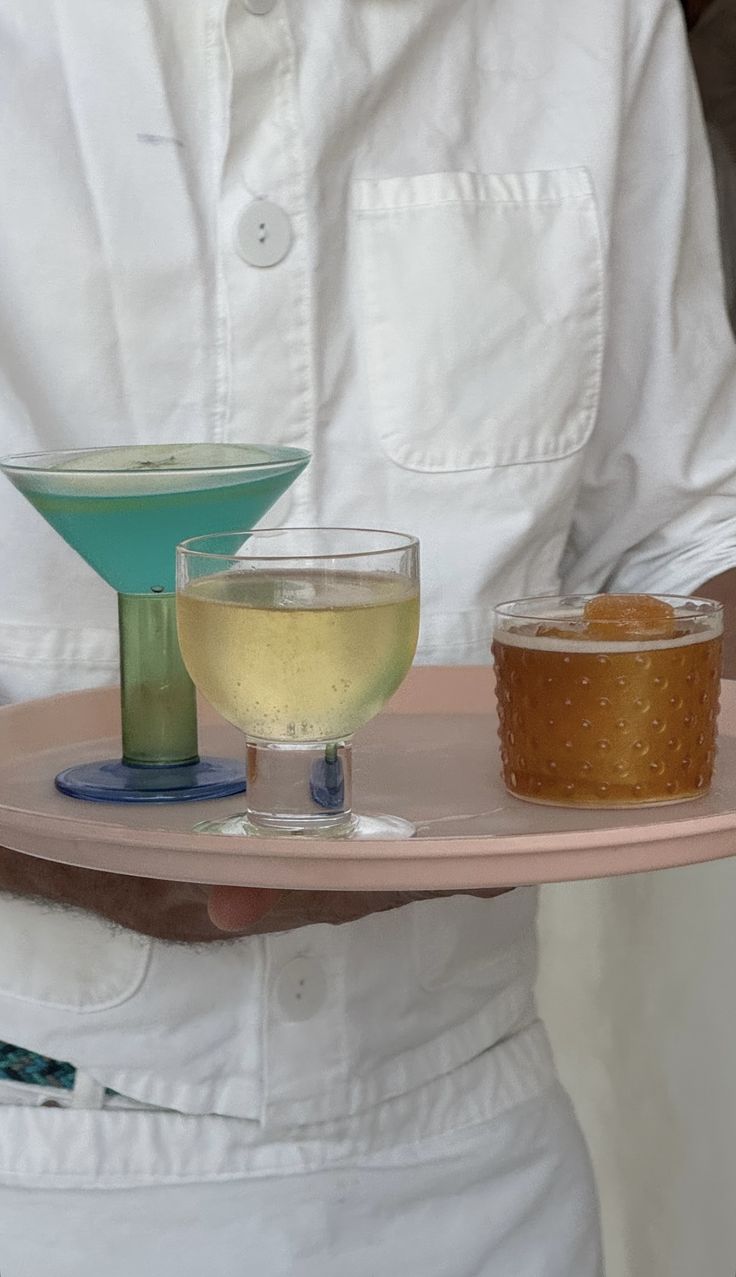 Detailed view of selected glassware