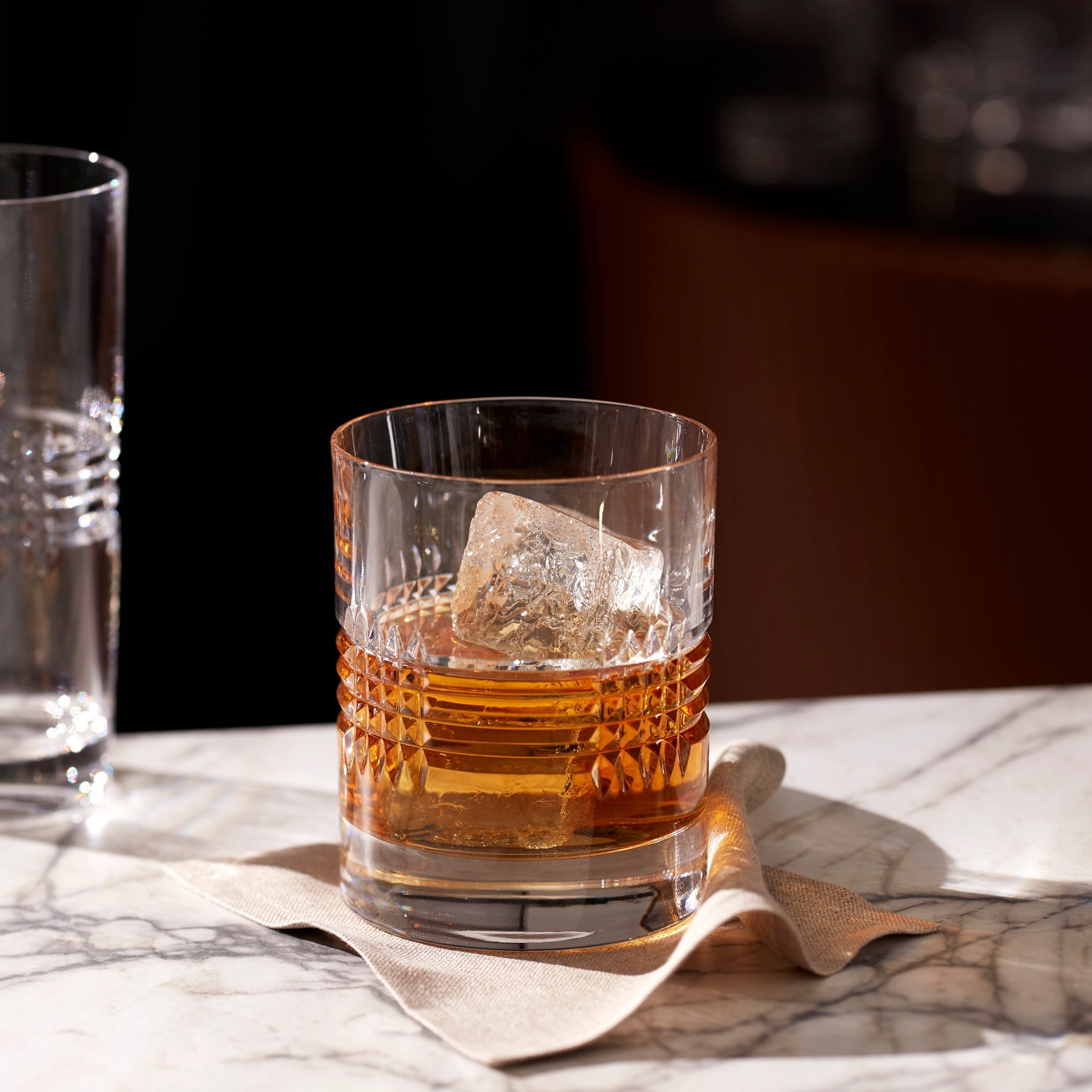 Crosshatch Crystal Double Old Fashioned Glasses, Set of 4 - Image 2