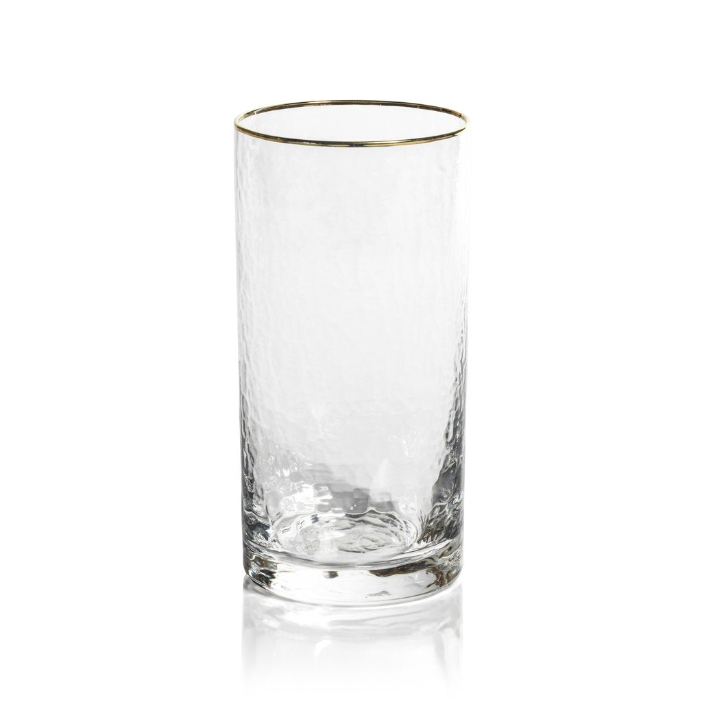 Hammered Gold Rim Cocktail Glass Collection