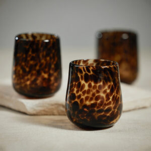 Stemless Tortoise Drinking Glasses Set of 6