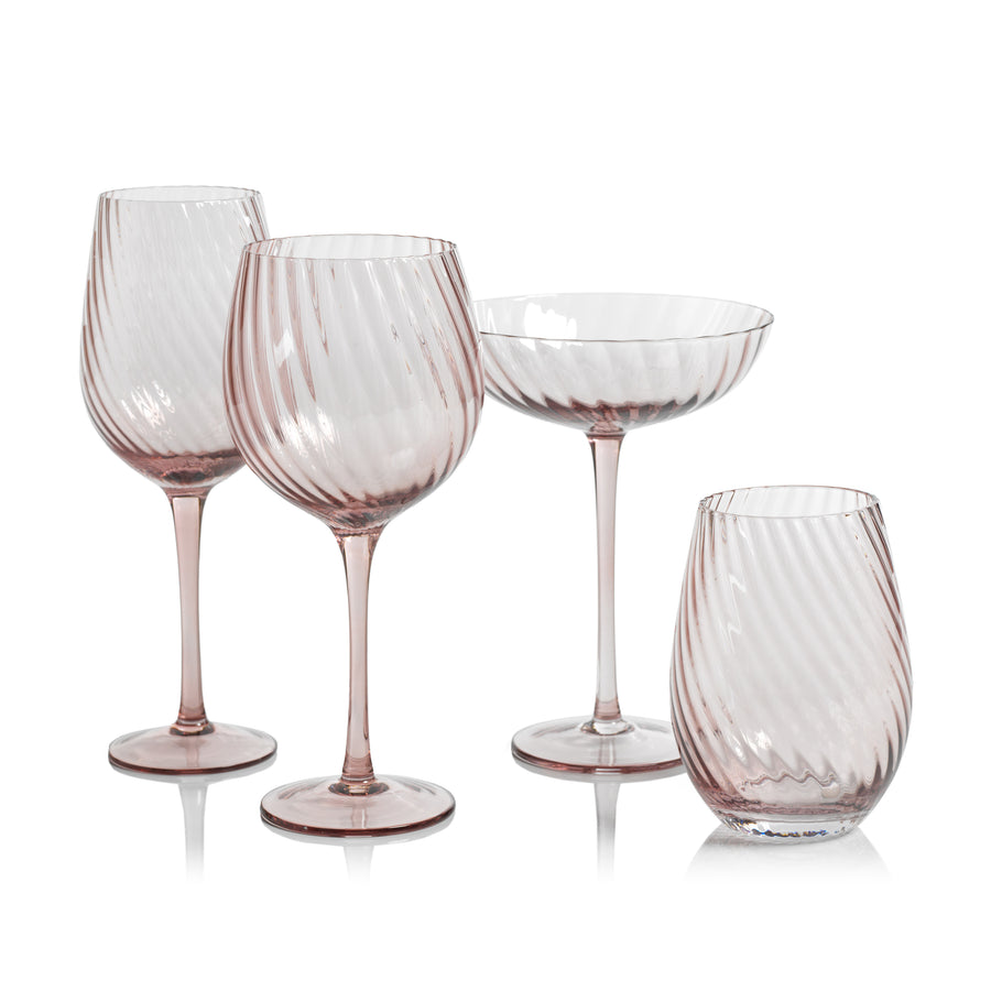 Lilac Swirl Optic Glassware Collection - Image 4