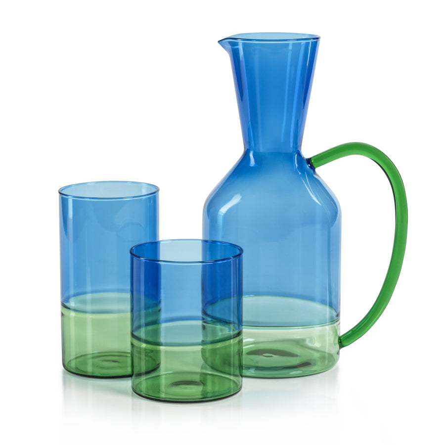 Blue & Green Two-Tone Glassware Collection - Image 5