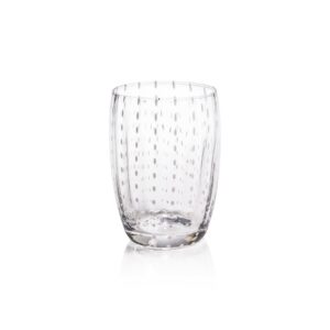 Clear White Dot Tumbler & Martini Glass Collection