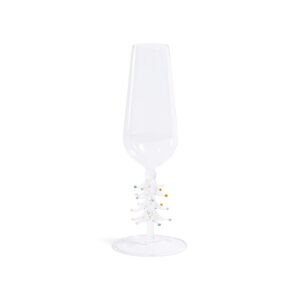 Clear Holiday Tree Stem Glassware Collection