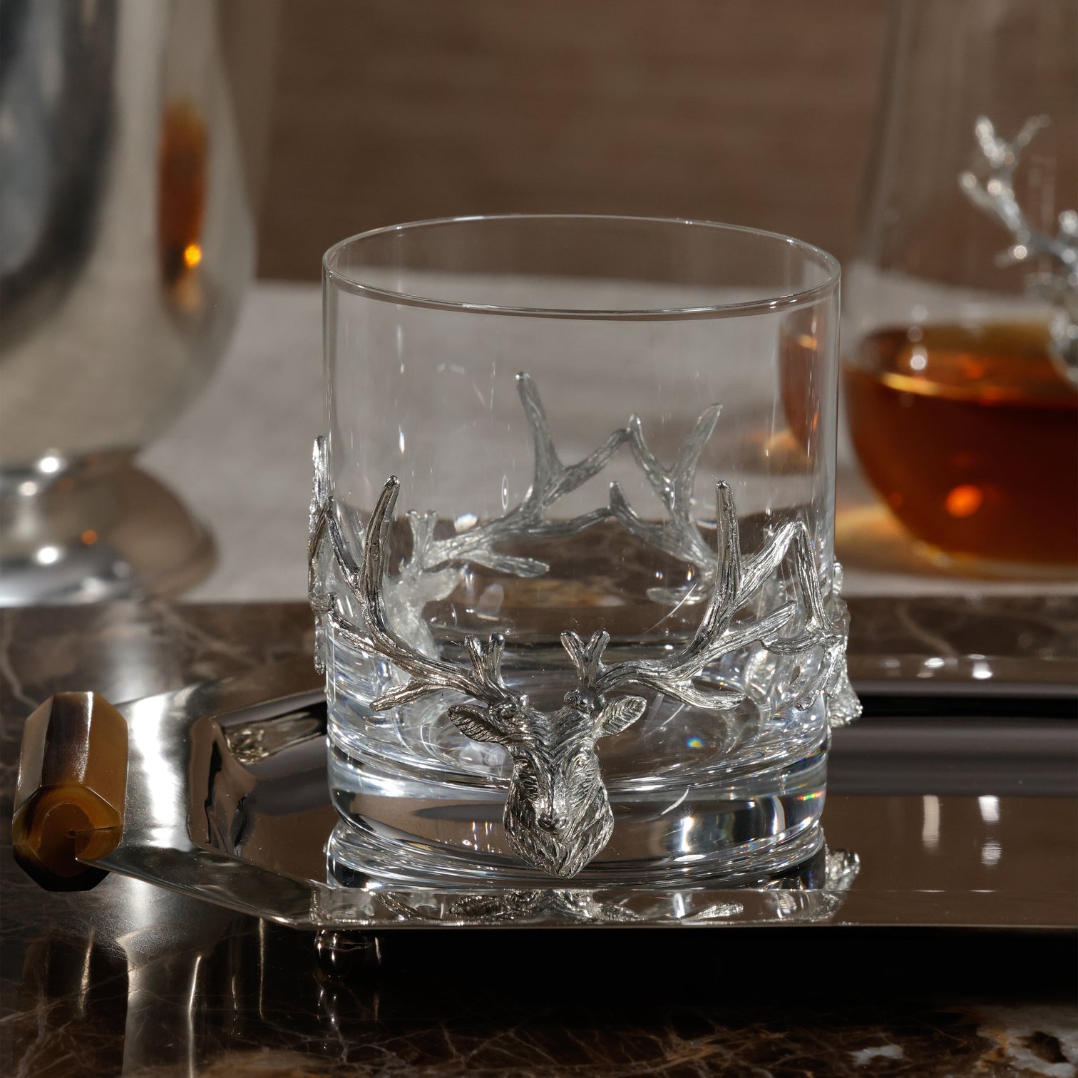 Pewter Stag Rocks Glass - Image 4