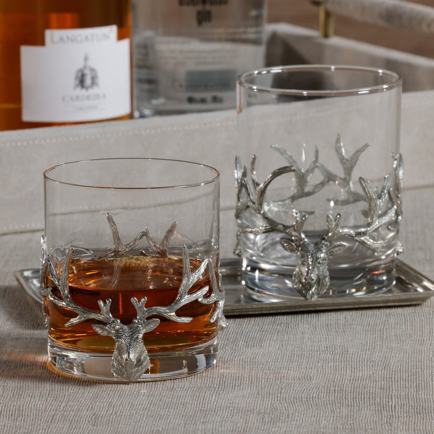 Pewter Stag Rocks Glass - Image 2