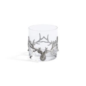 Pewter Stag Rocks Glass
