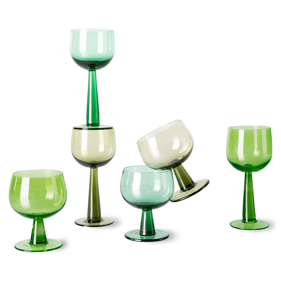 Tall Lime Green Wine Glasses - Set of 4 - Image 6