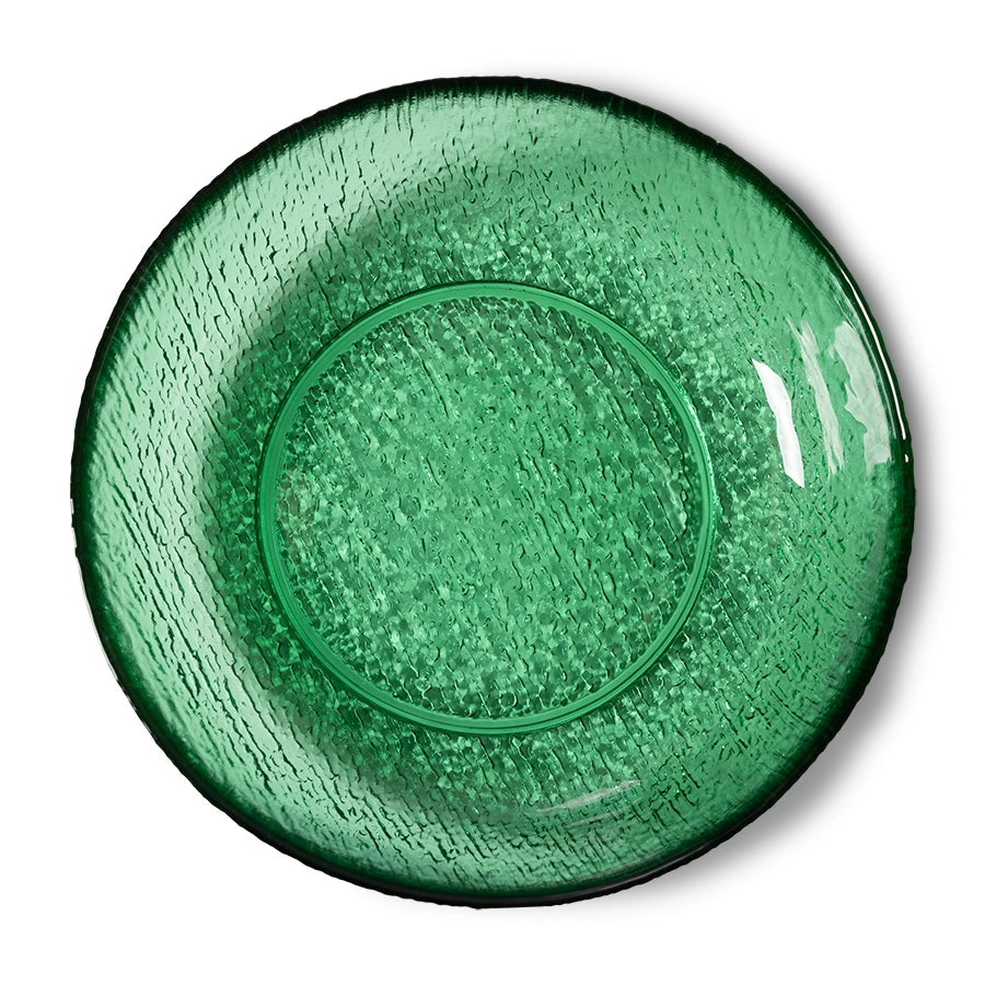 Green Glass Salad Bowl - Image 3