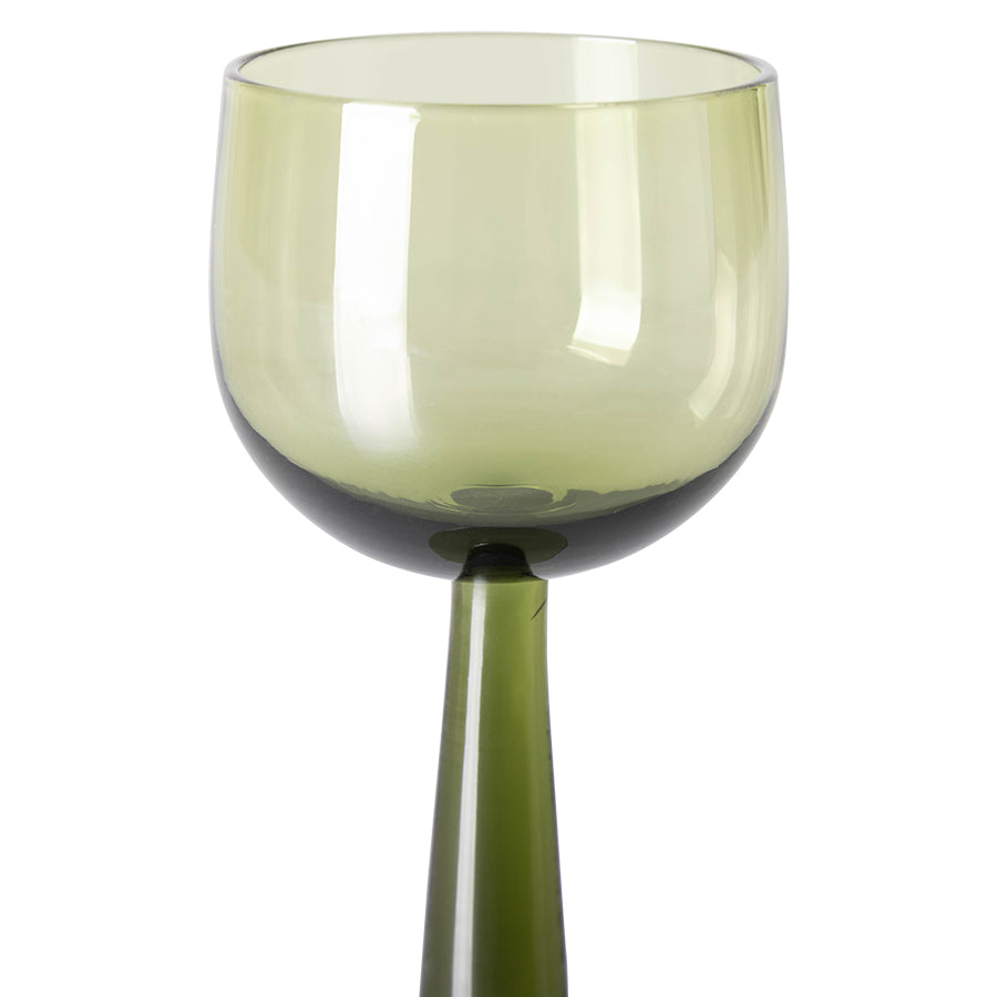 Tall Olive Green Wine Glasses - Set of 4 - Image 4
