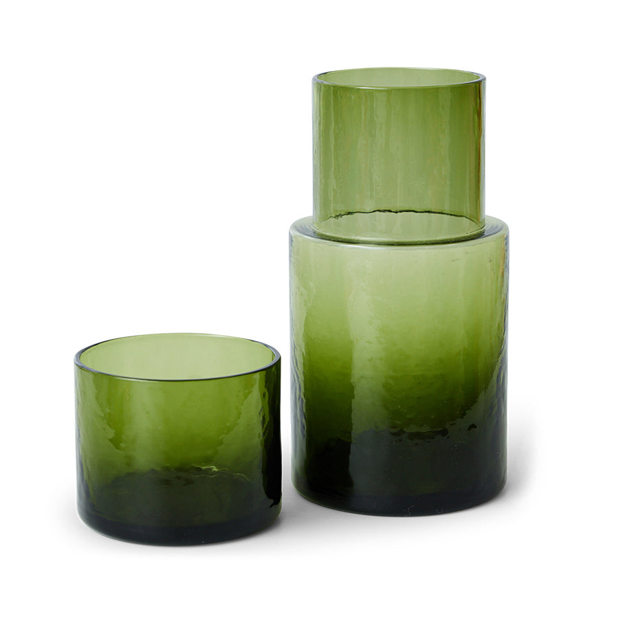 Olive Green Glass Carafe - Image 3