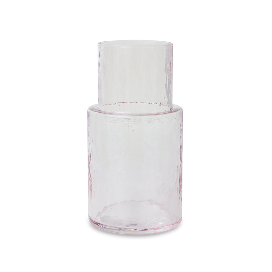 Blush Pink Glass Carafe
