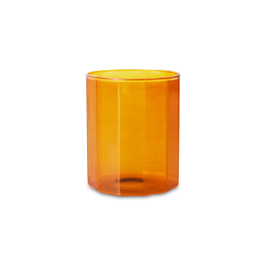 Amber Textured Drinking Glasses - Set of 4